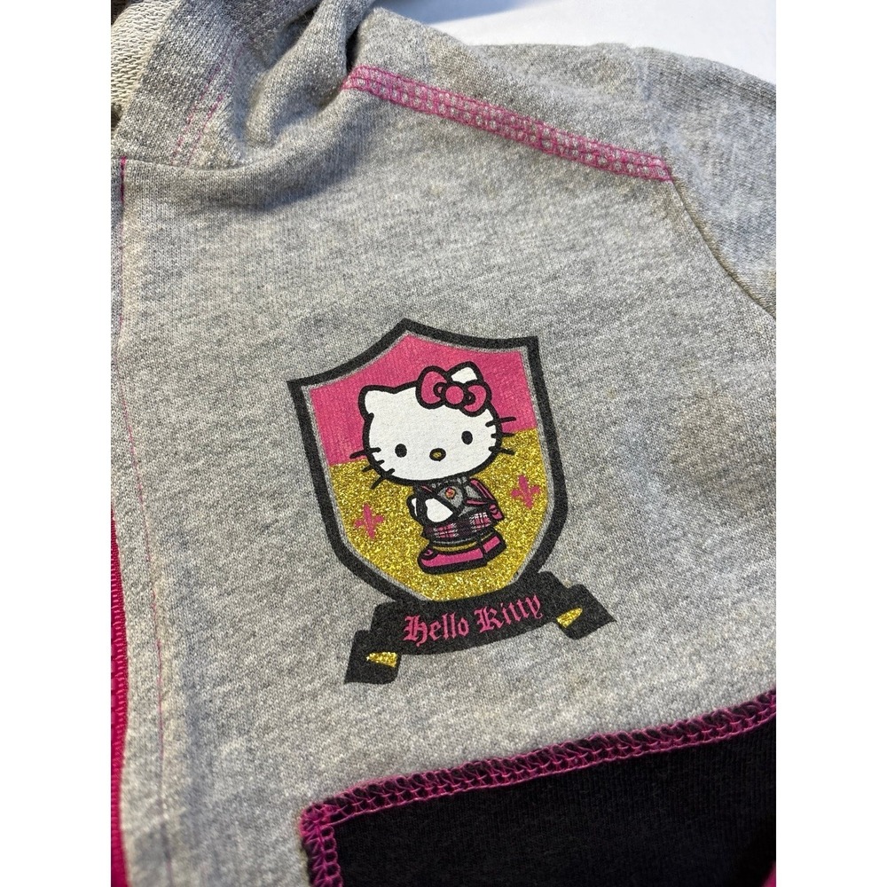 Vintage 2004 Girls Hello Kitty full zip Hoodie (size 4) vintage kids clothes Y2K - Picture 3 of 8
